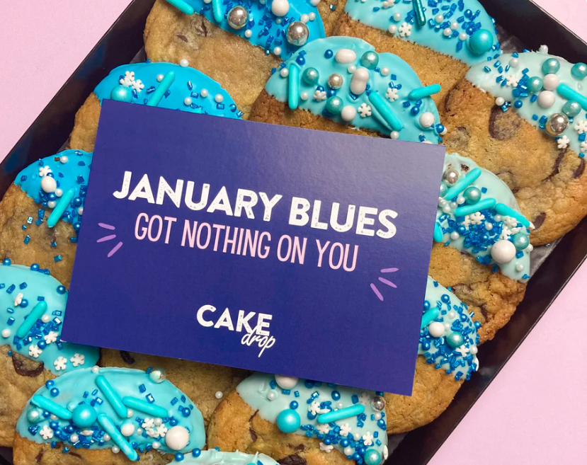 Cake Drop Blue Monday Cookie Platter